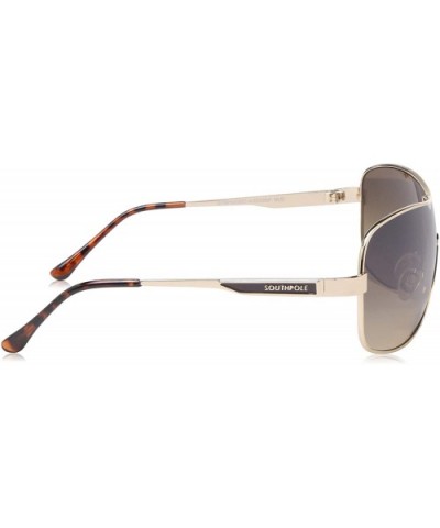 Men's 5033SP Metal Shield Sunglasses with 100% UV Protection- 70 mm - Gold - CR18NN3KLRO $27.16 Shield