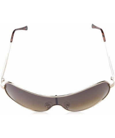 Men's 5033SP Metal Shield Sunglasses with 100% UV Protection- 70 mm - Gold - CR18NN3KLRO $27.16 Shield