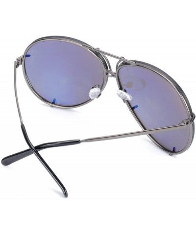 Oversize Metal Classic Aviator Mirrored Sunglasses for Women Men - Color F - CE18DZA276W $24.06 Aviator