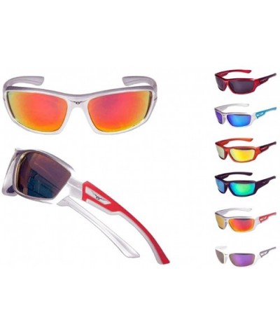Polarized Sport Sunglasses 8002 Surge - Matte-orange - CB11JKK14X5 $8.99 Sport
