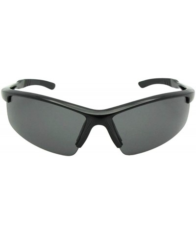 1.0mm Thick Polarized Lens Wrap Around Sunglasses PSR52 - Black Frame Gray Lenses - CI18LZ3CLT6 $14.55 Sport