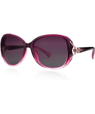 Ladies Polarized Sunglasses UV Protection Designer Oversized Vintage Shades for Women Small Face - CR18T9NQS8K $18.31 Butterfly
