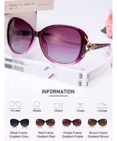 Ladies Polarized Sunglasses UV Protection Designer Oversized Vintage Shades for Women Small Face - CR18T9NQS8K $18.31 Butterfly