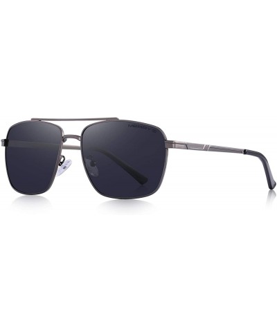 Men's Polarized Sunglasses Rectangular Frame Sun glasses For Men Driving UV400 S8150 - Gray - C618L6636T3 $13.37 Rectangular