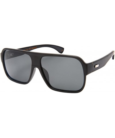 Retro Square Wooden Bamboo Sunglasses Polarized Lens 540846BM-P - Set1 Matte Black+case - C118ES0L8CH $15.30 Square