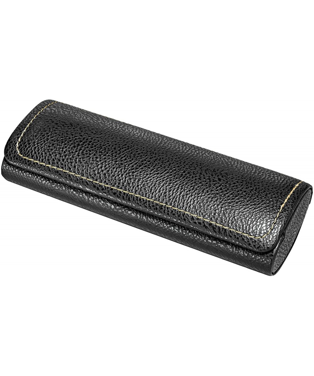 Hard Shell Eyeglass Case For Small To Medium Frames - Tailored And Padded Faux Leather - Black - CB12NGBZLS8 $11.31 Aviator