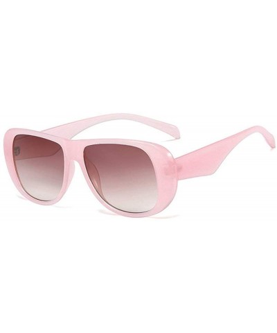 Oversized Square Sunglasses Vintage Gradient - Pink&gray - C818TT7XEQ4 $7.64 Oversized