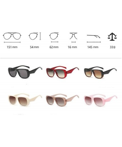 Oversized Square Sunglasses Vintage Gradient - Pink&gray - C818TT7XEQ4 $7.64 Oversized