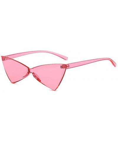 Butterfly Shaped Sunglasses Women Cat Eye Triangle Female Sun Glasses Retro Gift - Clear Pink - C618LR40TUY $6.01 Butterfly