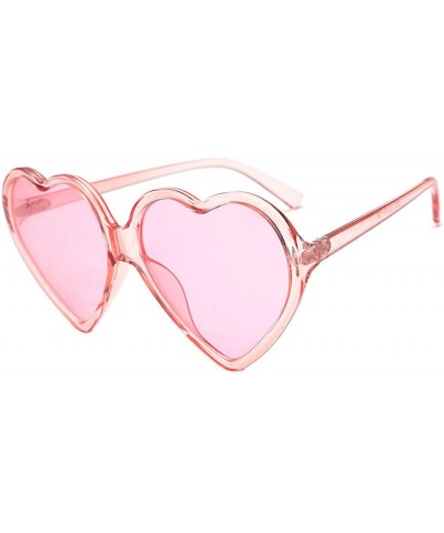 Sunglasses Protection REYO Heart shaped Integrated - Pink - C518NW9W4AR $5.11 Semi-rimless
