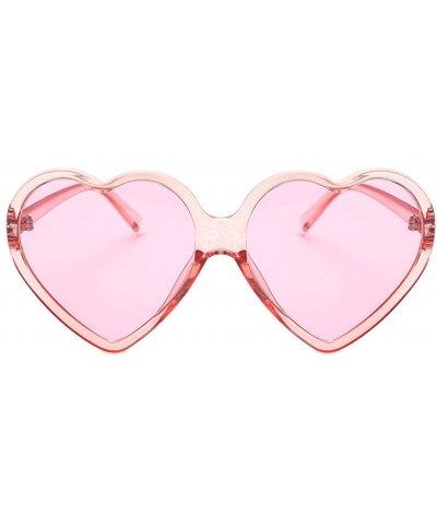 Sunglasses Protection REYO Heart shaped Integrated - Pink - C518NW9W4AR $5.11 Semi-rimless