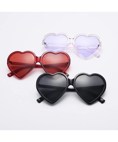 Sunglasses Protection REYO Heart shaped Integrated - Pink - C518NW9W4AR $5.11 Semi-rimless