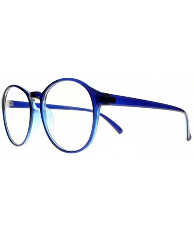 Women Stylish Big Flower Oval Frame Reading Glasses Comfortable Rx Magnification - Blue - CG1860WS9E2 $7.44 Oval