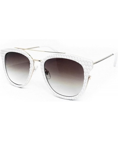 D653 Premium Oversize Womens Mens Mirror Brand Designer Style Retro vintage Sunglasses - White - C618D78SQD9 $15.39 Oversized