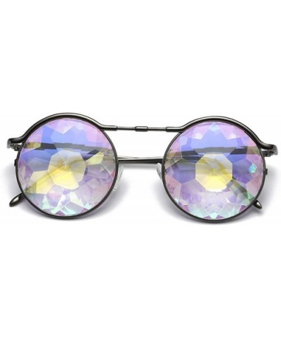 Unisex Kaleidoscope Sunglasses Dance Party EDM Festival Diffraction Matching Party Sunglasses - Gray - C118NLRNIXN $9.78 Oval