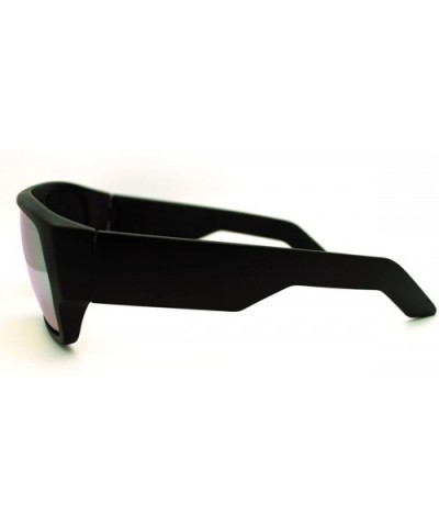 Futuristic Rectangular Oversized Warp Sports Sunglasses - Black Yellow - CU11G5J2S7P $7.97 Sport