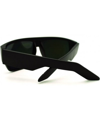 Futuristic Rectangular Oversized Warp Sports Sunglasses - Black Yellow - CU11G5J2S7P $7.97 Sport