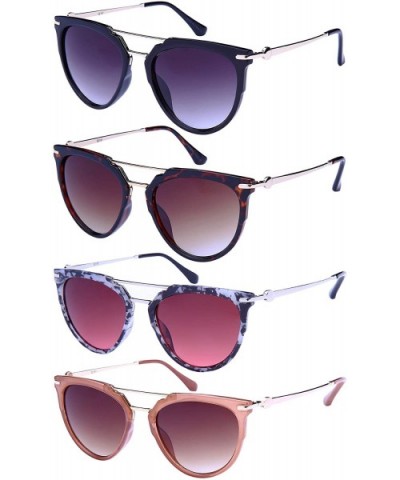 Womens Pantos Style Sunglasses w/Gradient Lens 32181-AP - Brown - CG12N43CGYS $6.11 Aviator