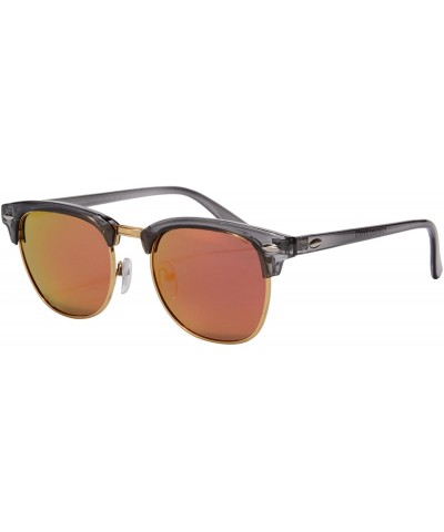 Womens Mens Multiple Bright Color Ultralight Polarized Sunglasses-5862 - Transparent Grey - CX183MYZKNR $7.77 Sport