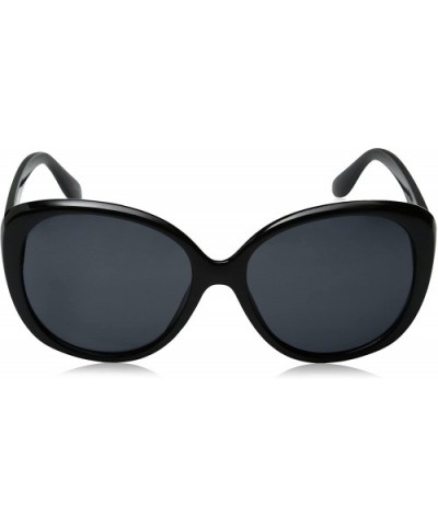 Women's P2419 Oversized Sunglasses- Black/Smoke - C612MZGV0JA $10.93 Oversized