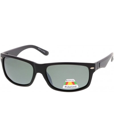 Retro Classic Fashion Horn Rimmed Polarized Sunglasses Model 50 - Grey - CN187HXUDLL $8.86 Wrap