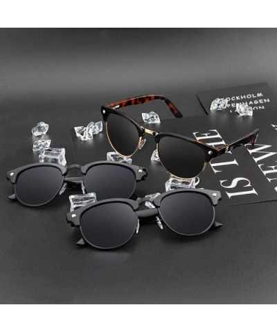 Polarizer Classic Men's Sunglasses Outdoor Driver Driving Sunglasses Spring Leg Sunglasses Tide - CF190MUN5SW $35.22 Oval