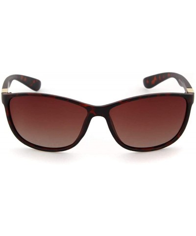 Polarized Driving Sunglasses for Mens Oval Women UV400 Protection Dark Glasses - Brown Frame/Brown Polarized Lens - C418R4S3T...