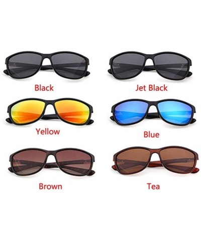 Polarized Driving Sunglasses for Mens Oval Women UV400 Protection Dark Glasses - Brown Frame/Brown Polarized Lens - C418R4S3T...