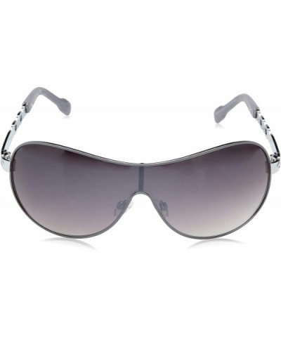 Women's R574 Shield Sunglasses with 100% UV Protection - 75 mm - Silver & Grey - C4129HH0VV1 $38.81 Shield