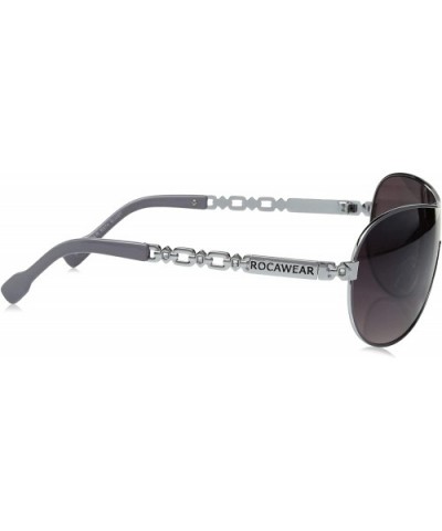 Women's R574 Shield Sunglasses with 100% UV Protection - 75 mm - Silver & Grey - C4129HH0VV1 $38.81 Shield