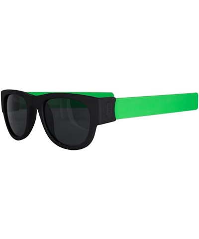 Foldable Sunglasses- Flexible Silicone Frame and Temples- Roll and Clip On - Green - CH17YHL988K $8.48 Wayfarer