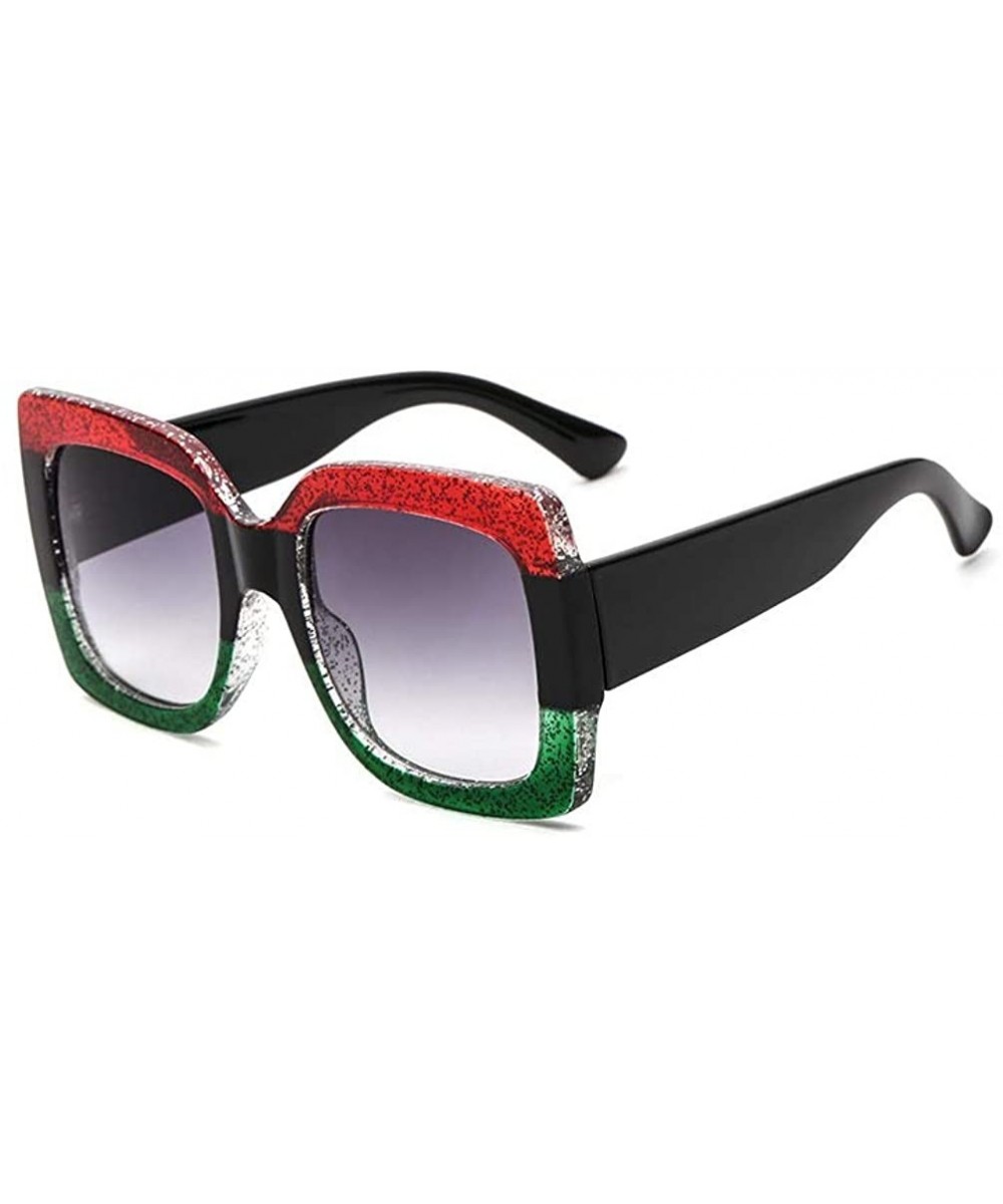 Oversized Polarized Sunglasses Protection Lightweight - Red Black - CJ18KR8A0ZH $11.59 Aviator