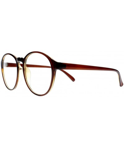 Women Stylish Big Flower Oval Frame Reading Glasses Comfortable Rx Magnification - Brown - CP1860S83LD $7.28 Oval