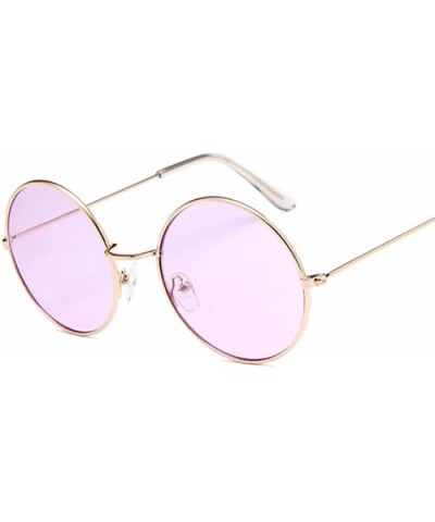 Round Small Sunglasses Women Vintage Metal Cheap Sun Glasses Retro Circle Eyewear - Goldgray - C9197Y7RKQI $22.24 Round