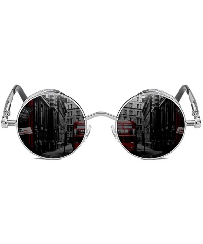 Gothic Steampunk Polarized Sunglasses For Men Women UV Sunglasses Metal Full Frame - CV1836QOY0D $9.41 Rectangular