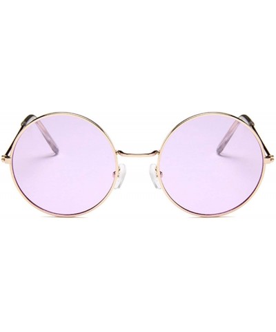 Round Small Sunglasses Women Vintage Metal Cheap Sun Glasses Retro Circle Eyewear - Goldgray - C9197Y7RKQI $22.24 Round
