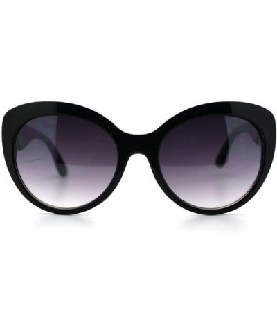 Womens Fashion Sunglasses Stylish Round Butterfly Frame - Black - CA1217KF1UH $5.67 Butterfly
