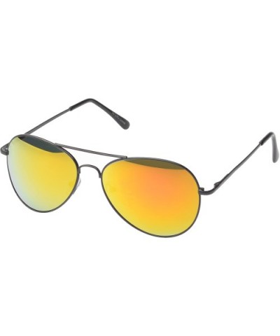 'Berkeley' Aviator Fashion Sunglasses - Orange - CI11OJZZZJP $6.35 Aviator