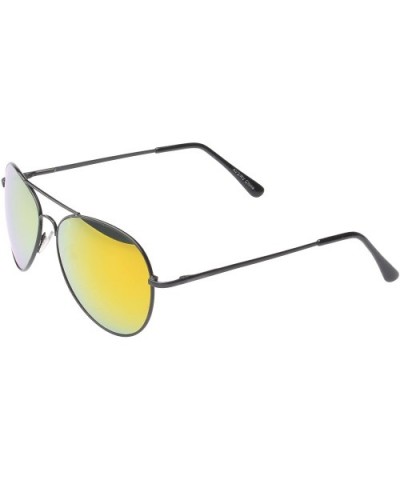 'Berkeley' Aviator Fashion Sunglasses - Orange - CI11OJZZZJP $6.35 Aviator