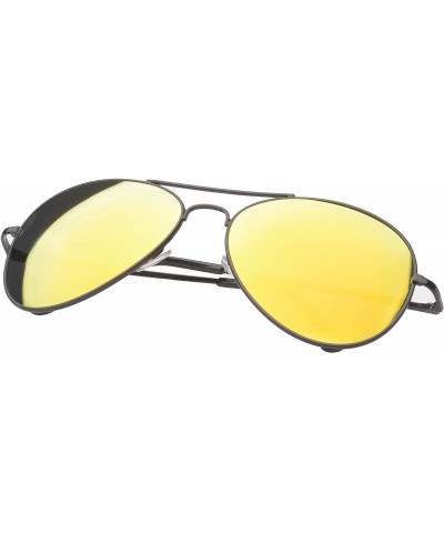 'Berkeley' Aviator Fashion Sunglasses - Orange - CI11OJZZZJP $6.35 Aviator