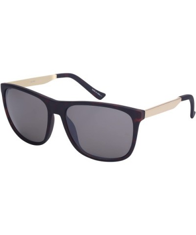 Modern Horned Rim Sunglasses with Flash Mirrored Lens 541000-FM - Demi - C8128UBK97V $7.47 Wayfarer