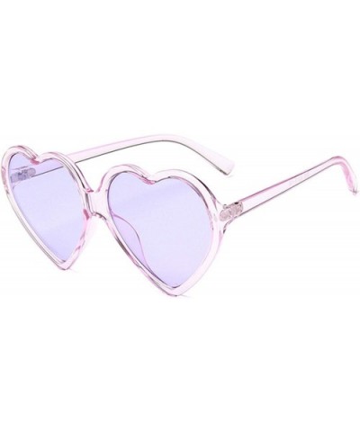 Yellow Pink Red Glasses Large Women Lady Girls Oversized Heart Shaped Retro Sunglasses Cute Love Eyewear - C04 - CB18W5ENGUR ...