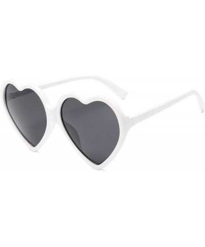 Yellow Pink Red Glasses Large Women Lady Girls Oversized Heart Shaped Retro Sunglasses Cute Love Eyewear - C04 - CB18W5ENGUR ...