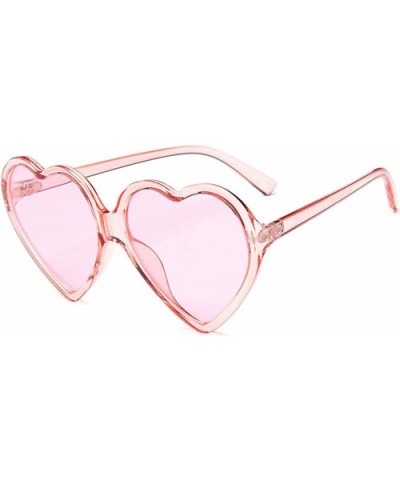 Yellow Pink Red Glasses Large Women Lady Girls Oversized Heart Shaped Retro Sunglasses Cute Love Eyewear - C04 - CB18W5ENGUR ...