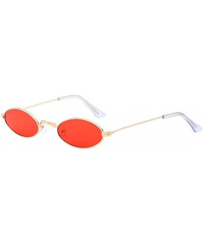 Fashion Designer Sunglasses Retro Small Frame Oval Sunglasses Metal Ocean Sunglasses Trendy Fashion Glasses - D - C619073ANMZ...