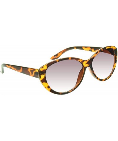Cat Eye Womens Full Lens Tinted Reading Sunglasses Oversize - Natural Tortoise - CR18M7QQ6TW $10.71 Cat Eye