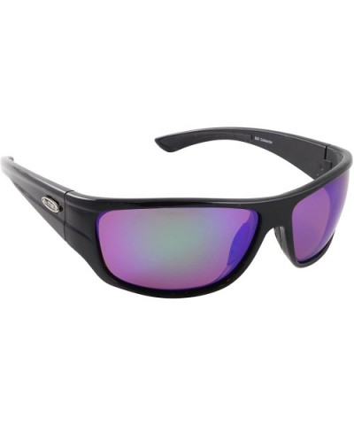 Bill Collector Polarized Sunglasses - Black Frame - Green Mirror Lens - C412891V4PX $16.63 Sport