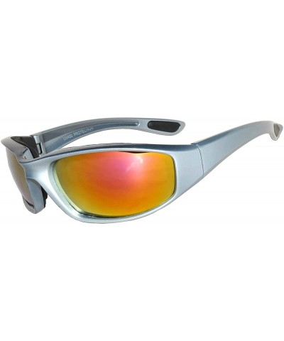 Motorcycle Padded Foam Glasses Smoke Mirror Clear Lens - Silv_red - C312O51DGBB $7.39 Goggle