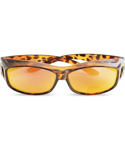 Reflective Over Glasses Sunglasses with Mirrored Lenses - Box and Cloth - Polarized Protection - Style 1 - CK18I6Q55K0 $7.96 ...