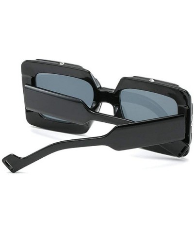 Crystal Sunglasses Vintage Oversize Eyeglasses - Black - CA18Q75KOIS $10.24 Square
